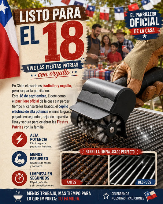 Kit Cepillo BBQ + 1 Par de Guantes Térmico de alta Temperatura